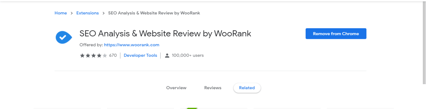 Woorank (SEO Chrome Extension)