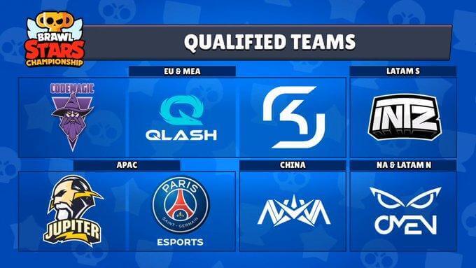 List of Qualified Teams for the Brawl Stars World Cup Final