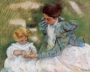 Mother Playing with Her Child by Mary Cassatt