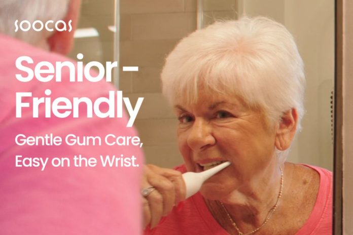 Build-in Water Flosser Helps Soocas NEOS II Improve Geriatric Oral Health