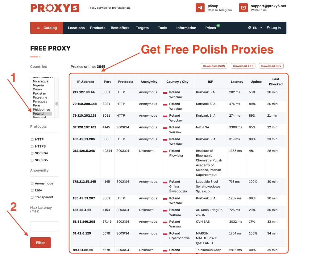 How to Use the Free Proxy Tool